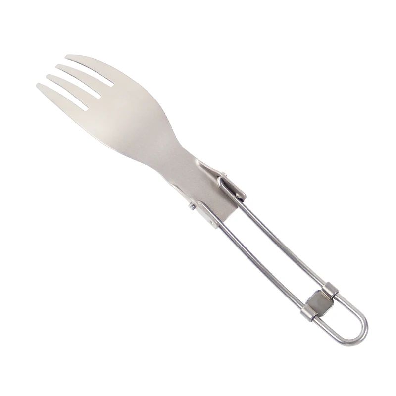 Ti5303 Кит Титан сложенный Spork открытый и кемпинг столовый прибор - Цвет: Ti5303