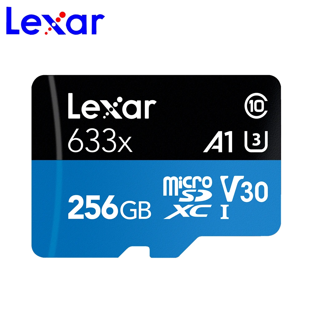 256 ГБ Lexar карта памяти SD 633x95M UHS-I Flash micro sd 512gb 1 ТБ microsd для дрона Gopro Sport camera SDXC Store card 32gb 64gb 128GB - Емкость: 256 ГБ