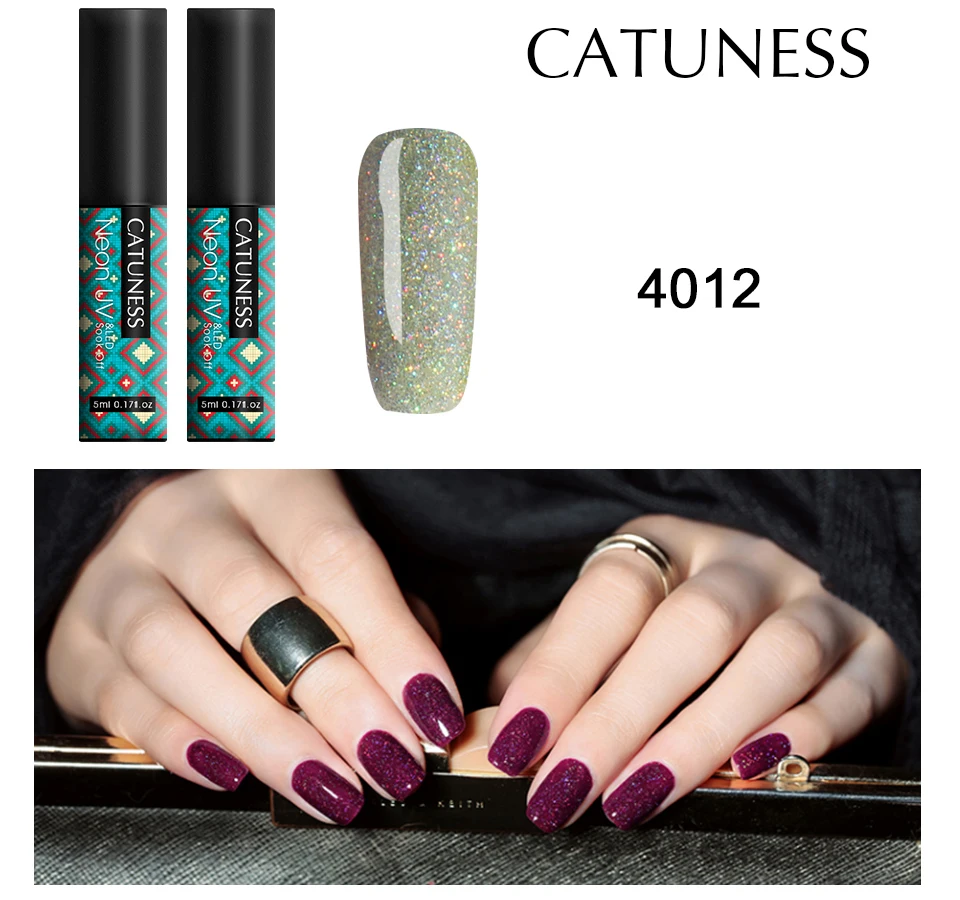 CATUNESS лак Полупостоянный Lucky colors 19 цветов неоновый Блестящий Гель-лак для ногтей долговечный замачиваемый стойкий УФ-гель