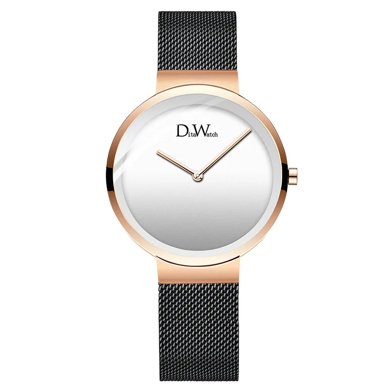 women white DITA минималистичные мужские часы, Топ бренд, роскошные часы для мужчин и женщин, модные ультра-тонкие наручные часы, высокое качество, часы, Relogio Masculino - Цвет: women white