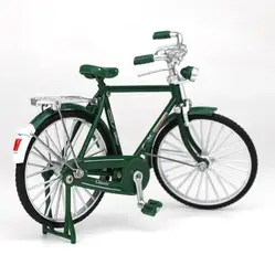 Mini Alloy Diecast Bicycle: Finger Mountain Racing Bike Simulation Collectible Toy (Retro Green)