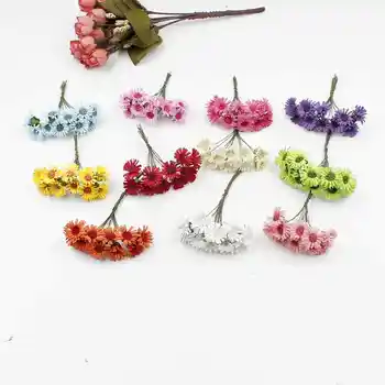 

10pcs/lot artificial simulation cloth daisy mini sunflower wedding flower bouquet sunflower flower decoration