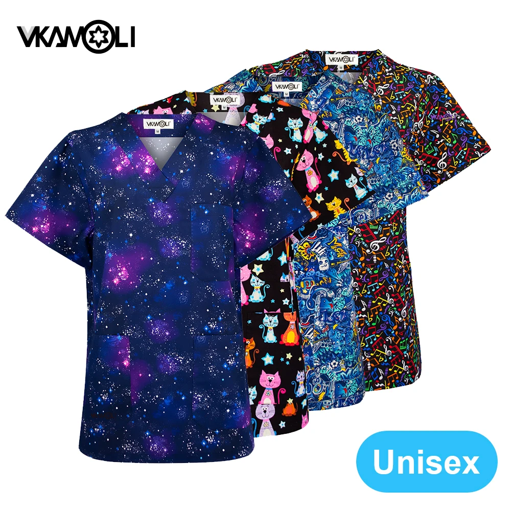 Hospital scrubs tops Doctors Uniform for Unisex Medical Supplies Dental Clinic Nurse Scrubs T-Shirt Women Medical Clinic Blouse medical scrubs