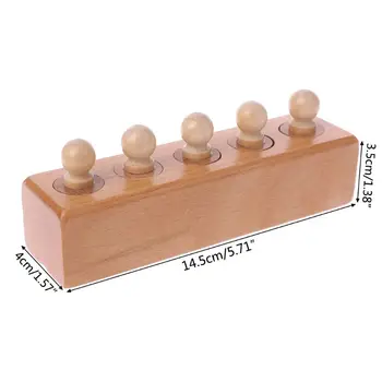 

1 Set Wooden Cylinder Montessori Socket Blocks Blocks Toy For Baby Educational Development Practice Senses 95AE
