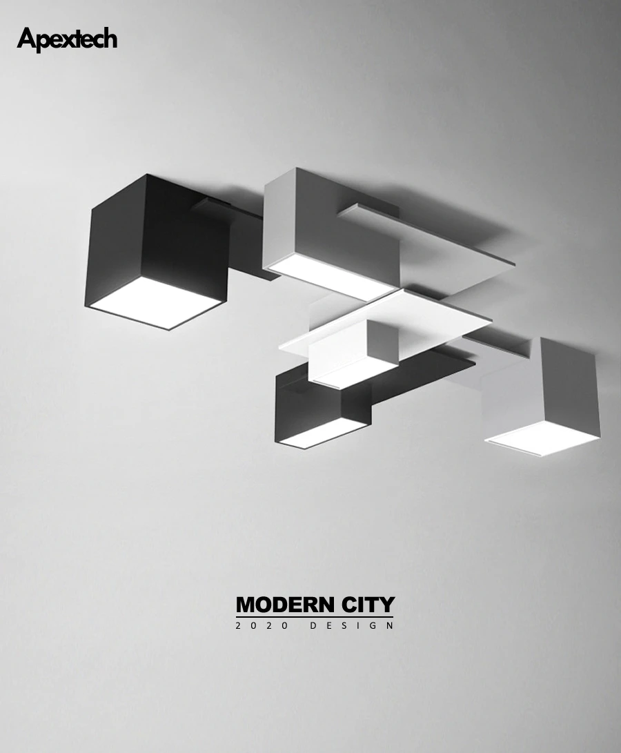 Modern City Inspiration Creative Led Ceiling Light Diy Combine Living Room Art Decor Ceiling Lamp Studio Lighting Fixtures Ceiling Lights Aliexpress