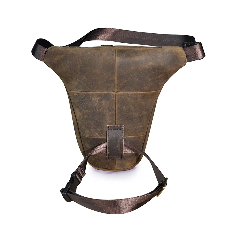 Luxury Brand Original Leather Men Design Classic Messenger Sling Bag Fashion Travel Fanny Waist Belt Pack Leg Drop Bag 3115