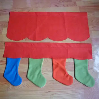 

2PCS Red Christmas Curtain Set Christmas Decorative Window Valances for Christmas Home Kitchen Decoration 634E