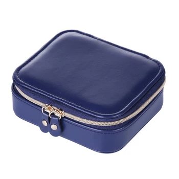 

Necklaces Portable Rings Watch Holder Multifunctional Gift Double Zipper Organiser Bag Storage PU Leather Travel Jewelry Case