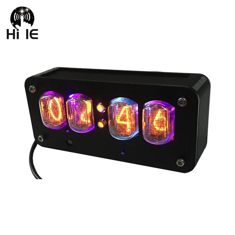 IN12 Fluorescent Tube Clock Glow Clock GPS Timing Creative Home Digital Nixie