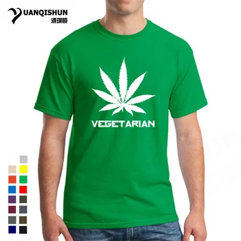 

Vegan Vegetarian Weed Gift T Shirt For Men Women Animal Lover Statement T-Shirt Green Hemp Leaves Short Sleeve Funny Tshirt