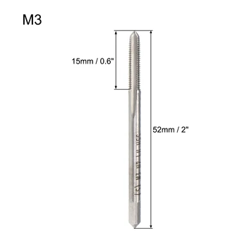 

uxcell Metric Machine Tap Left M3 Thread 0.5 Pitch H2 Accuracy 3 Flutes High Speed Steel 2pcs