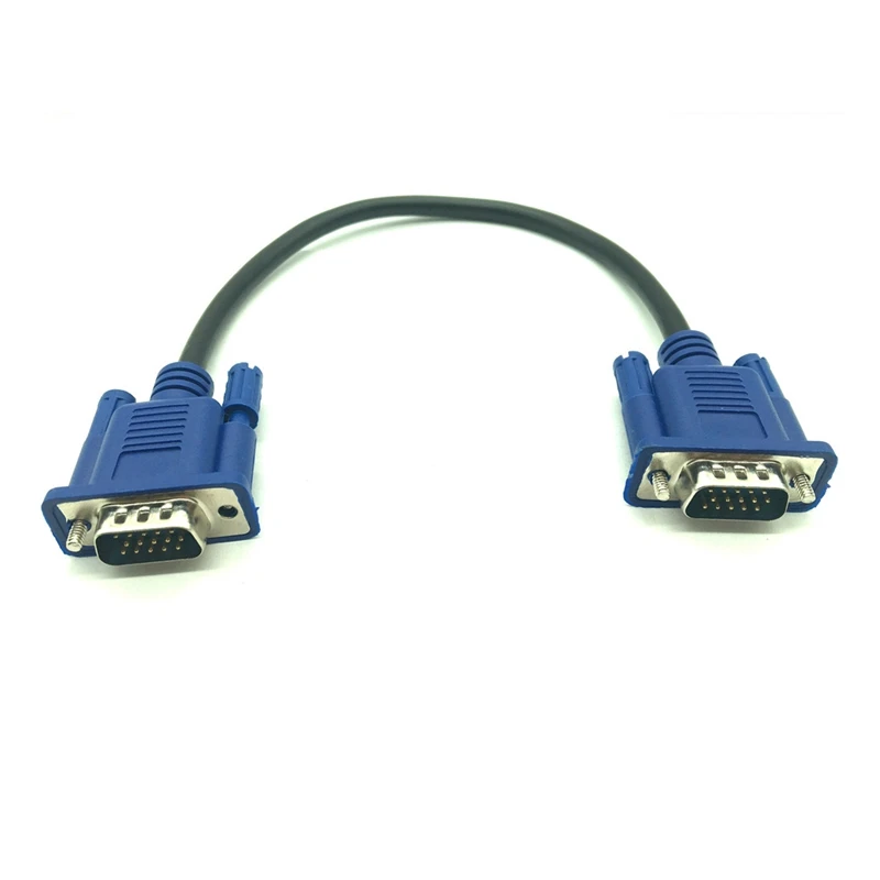VGA Cable Male to Male Braided Shielding High Premium HDTV VGA computer tv display signal short cable 0.3m/0.5m 30cm 50cm vga cable adapter vga cable