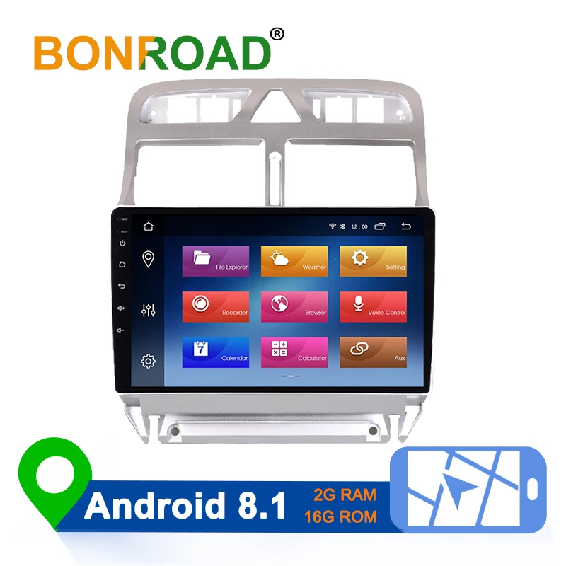 

Bonroad 2 din 9" Android 8.1 Car DVD Player GPS Navigation Multimedia stereo For Peugeot 307 307 CC 307SWC Radio2002-2013