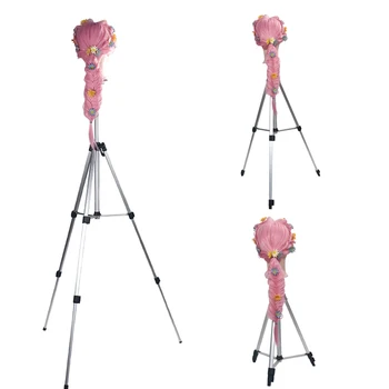 

Adjustable Tripod Stand Holder Mannequin Head Tripod Hairdressing Training Head Holder Hair Wig Stand Tool