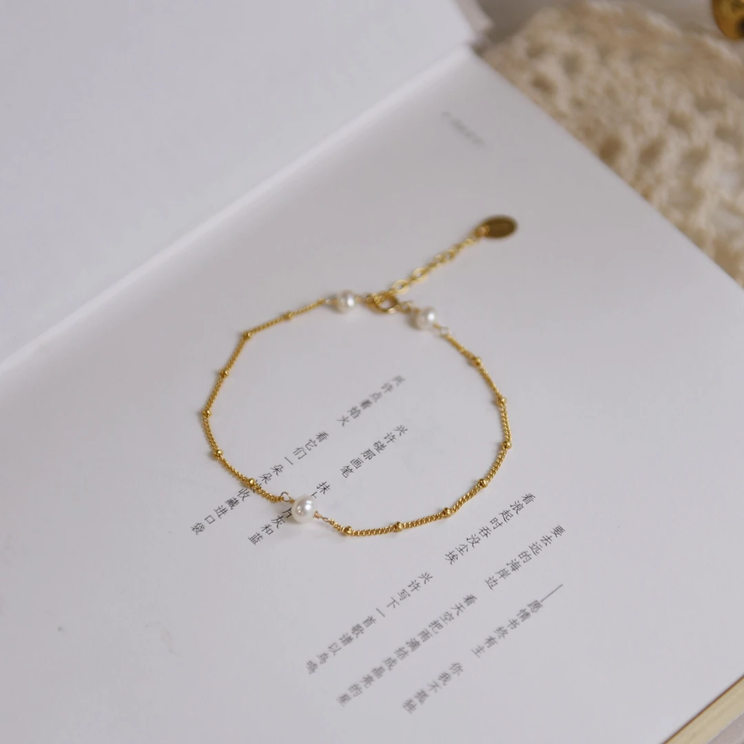 Lily Jewelry женский браслет 925 пробы серебряный с натуральным жемчугом 17 + 4 см