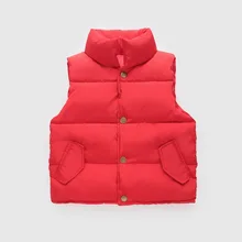 Зимний стильный детский жилет со стоячим воротником Детский жилет для мужчин и женщин 100-150 см