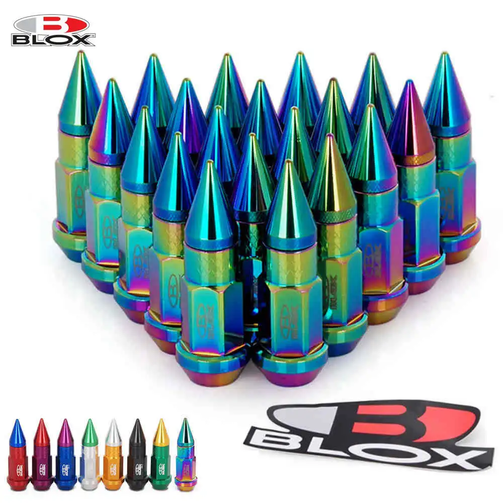 20 шт./компл. Blox Racing Jdm СТИЛЬ 50 мм алюминиевый удлиненный тюнер гайки с шипами для
