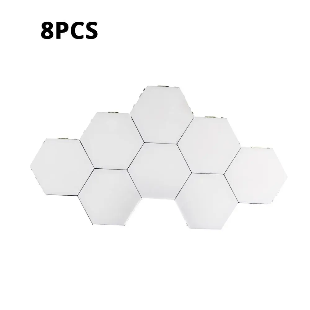 8pcs Квантовый светильник helios сенсорный светодиодный панельный светильник модульный шестигранный Магнитный светильник s DIY креативный настенный светильник painel светодиодный - Испускаемый цвет: 8pcs