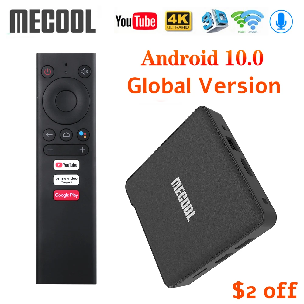 2020 Mecool KM1 Deluxe A TV Google Сертифицированный Android 10 ТВ бокс Amlogic S905X3 Prime Video 4K Dual Wifi 2T2R