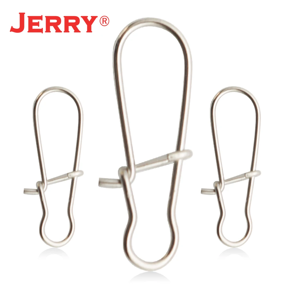 Jerry 50 шт в наборе рыболовный крючок соединитель безопасности Нержавеющая сталь