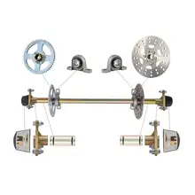 DIY аксессуары для 50cc 70cc 90cc Go Kart ATV квадроцикл полный задний мост 740 мм 2" Дети Go карт колесо концентратор Комплект в сборе