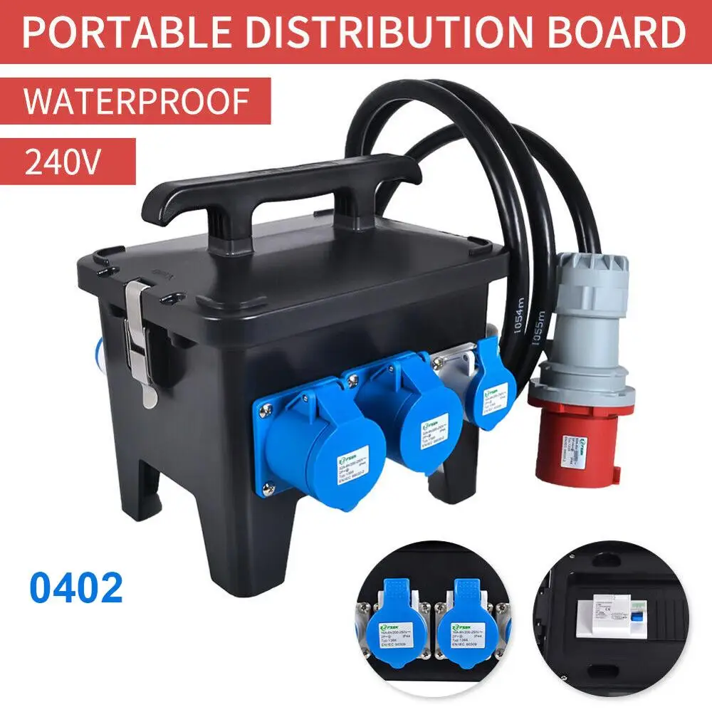  63A-32A Waterproof Portable Distribution Board Power Box Stage Event Distro