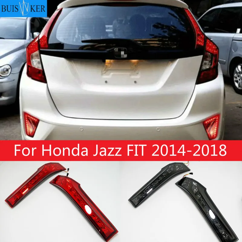 

1 пара для Honda Jazz FIT 2014-2018 мульти-функции Автомобильный светодиодный задний противотуманный фонарь стоп-сигнал светильник сигнала поворота светильник фонарь заднего хода