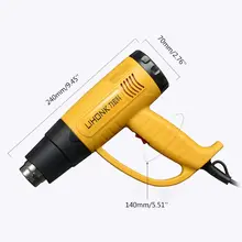 Тепловая пушка 220 в 2000 Вт регулятор температуры воздуха регулятор громкости CHN разъем горячего воздуха