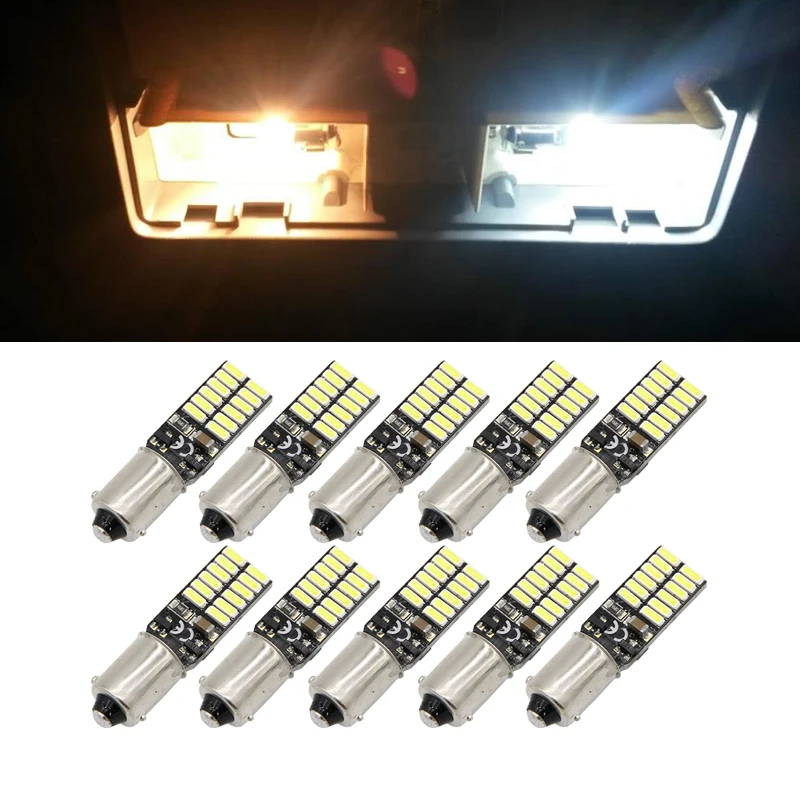 10 шт. BA9S 24SMD 4014 светодиодный автомобильный светильник лампочка Автомобильные