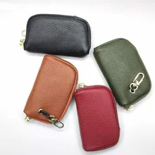 Женский мужской кожаный кошелек на молнии сумка Автомобильный ключ кошельки модная многофункциональная ключница Держатели