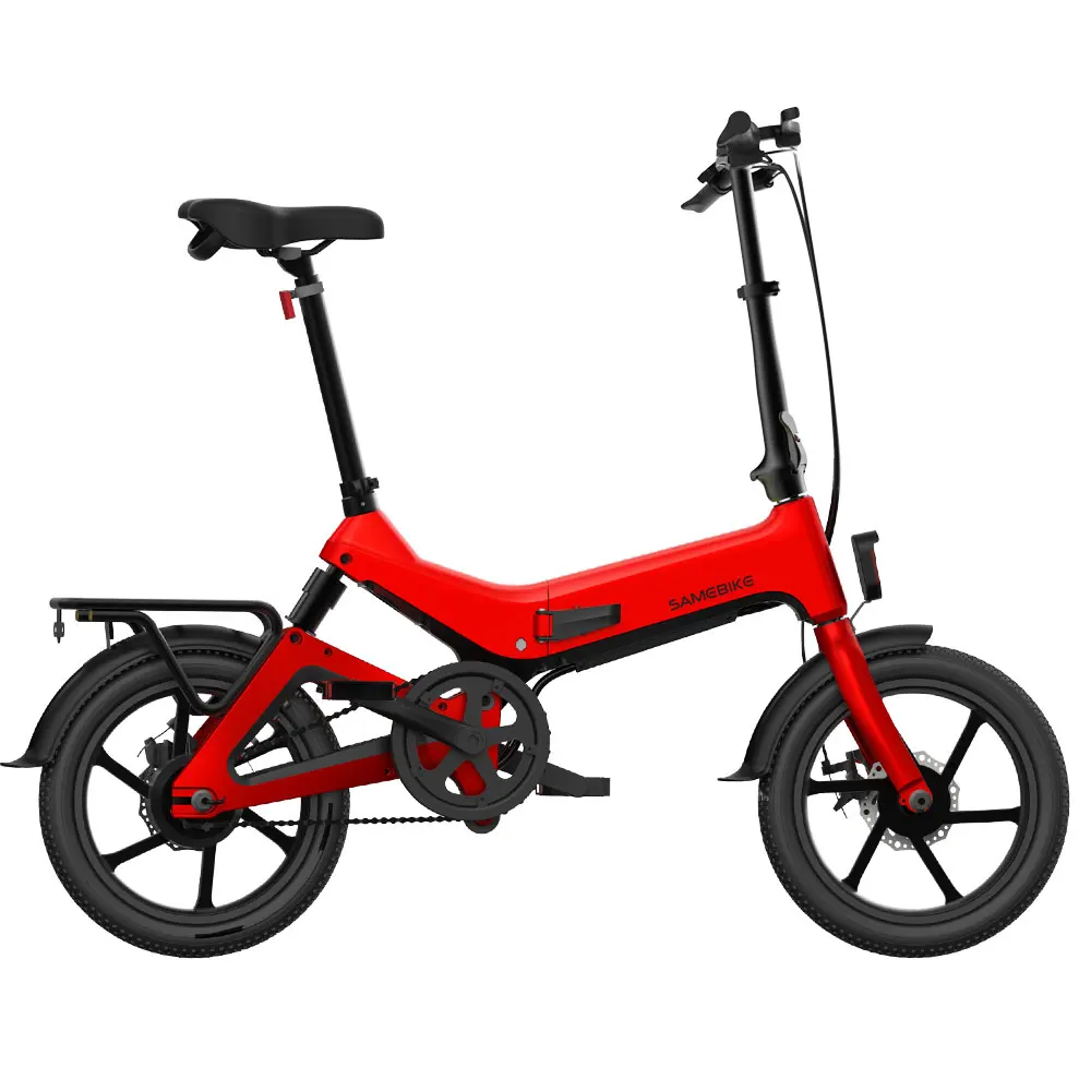 [EU Direct] Samebike JG7186 36 в 250 Вт 7.5ач 16 дюймов складной электрический велосипед мопед 25 км/ч Максимальная скорость 65 км Диапазон электровелосипед ЕС вилка - Цвет: Красный