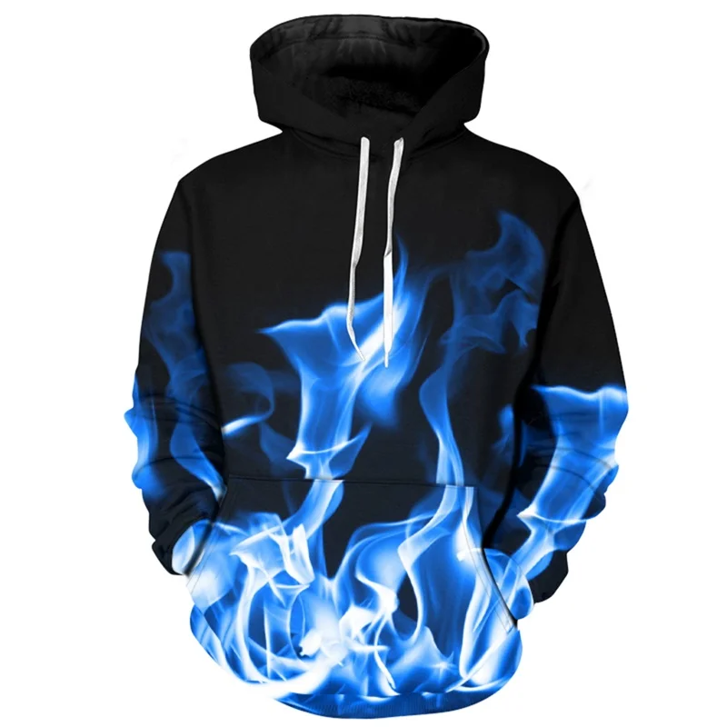 

Cloudstyle 2020 New Arrival Men's Hoodies 3D Printed Fire Hooded Pullovers Hoodies Streetwear Casual Male Hoodie Asian Size