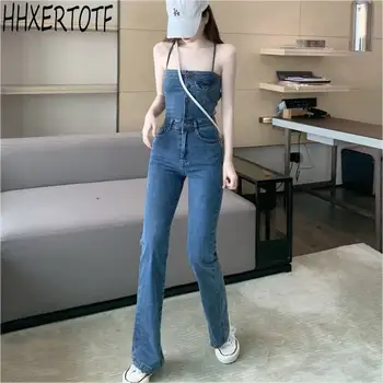 

Straight Jeans Woman 2020 summer Fashion Women Jeans Casual Loose Denim Jean Jumpsuit Female Clothes