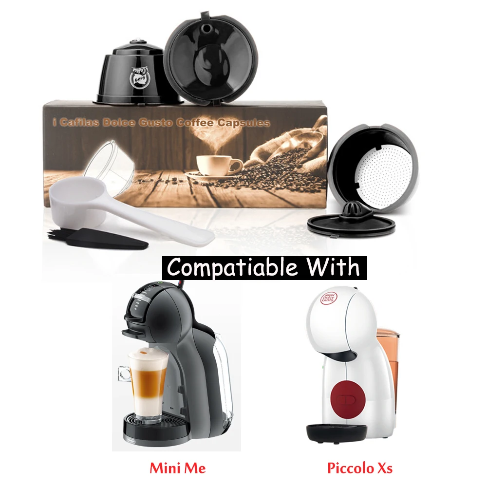 ICafilas для Dolce Gusto многоразового пользования Crema кофейные капсулы фильтры капучино