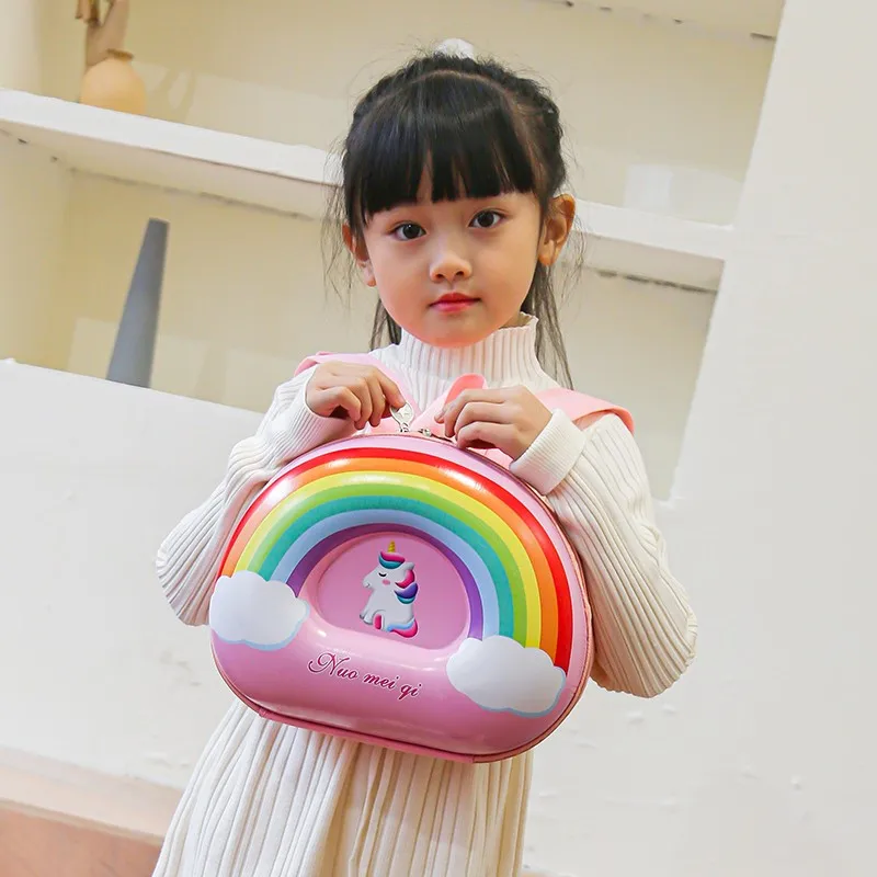 Cute Kids Baby EVA Toddler Bags for Boys Cartoon Girls Rainbow Children Backpacks Antilost Mini Donuts Candy Nursery School Bag