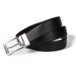 Office365 Men's Belt Real Leather Luxury Designer Automatic Buckle Boxed Gift Fashionable Leather Can Match with Jeans Wide Belt