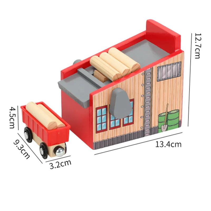 Друзья деревянный трек-сцена аксессуары пиломатериалы двора совместимы с железнодорожной Автомобильная платформа деревянная дорожка