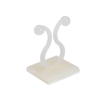 

uxcell 100pcs Self Adhesive Adjustable Wire Cable Tie Sticker Clip Diameter 20mm White KL-4 for Home Office and Car