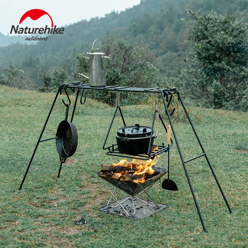 Naturehike Camping Portable Wrought Iron Rack Outdoor Barbecue