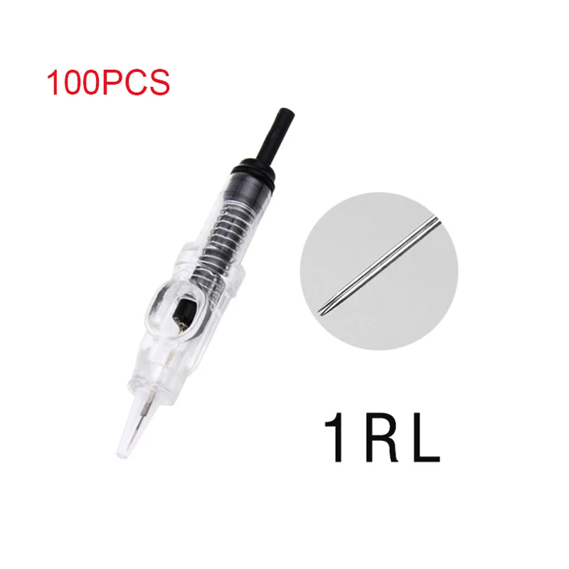 100PCS needles Профессиональная татуировка бровей и губ машина с цифровым швейцарским мотором Перманентная тату машинка для макияжа сильный мотор машинное оборудование - Цвет: 100PCS needles