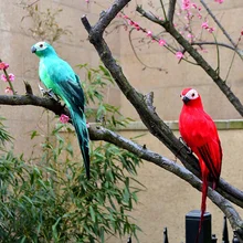 Перо попугай Ара витрина садового украшения птица пены попугай украшения дома 25/35 см моделирование
