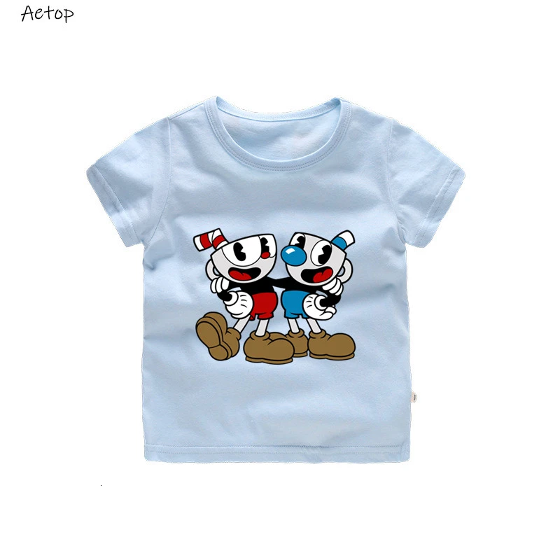 Детская футболка с героями мультфильмов для мальчиков и девочек; детская футболка; летние топы для малышей; футболки с героями мультфильмов; - Цвет: as picture