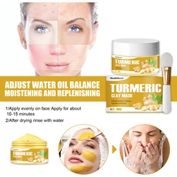 Turmeric Clay Mask Turmeric Clay Mask Skin Care Mud Mask for Dirt, Oil, Dark Spots and Improving Pores Face Care