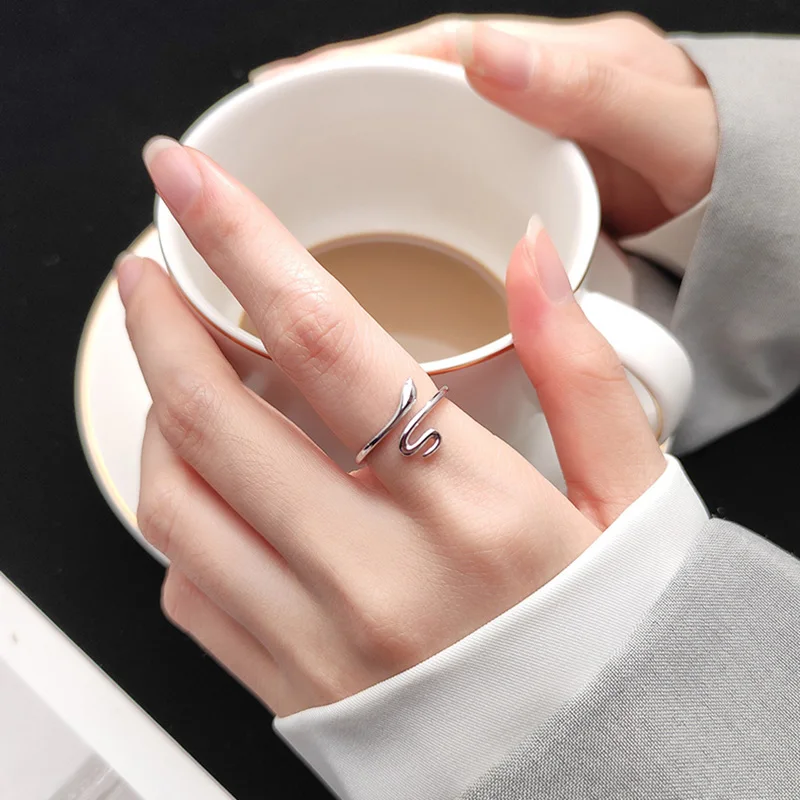 Charm Snake Finger Ring For Women Men Vintage Boho Knuckle Party Rings Punk Jewelry Girls Gift Women Opening Snake Cocktail Ring - Image 5