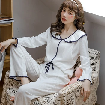

Pregnant Women Pajamas Cotton Long-Sleeved Nursing Sleepwear Maternity Feeding Postpartum Breastfeeding Nursing Pyjamas Home Set