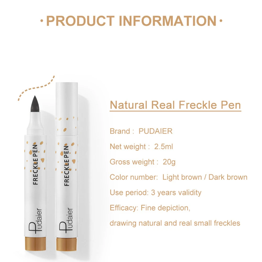 Natural Freckle Pen Popular Makeup Embellishment Pen Spots Fake Makeup Pen Waterproof Durable Cosmetics Dot Spot Pen