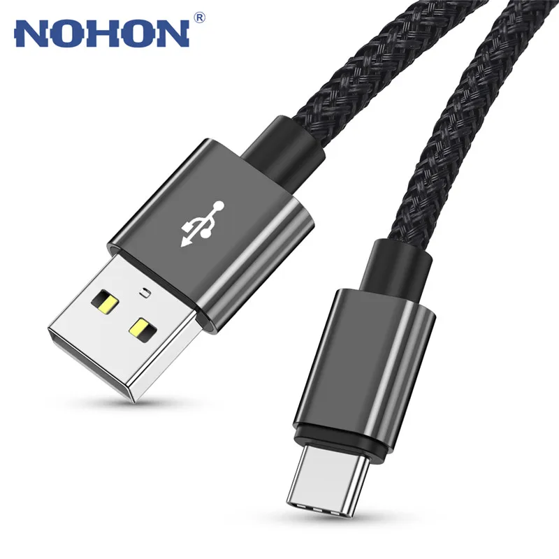 1m 2m 3M USB кабель с разъемом Type C для Samsung Xiaomi Redmi Note 7 8 10 3A Быстрый зарядный зарядное