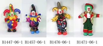 

Free Fast shipping customzied the christmas clown doll and festival gift porcelain doll for the baby gift