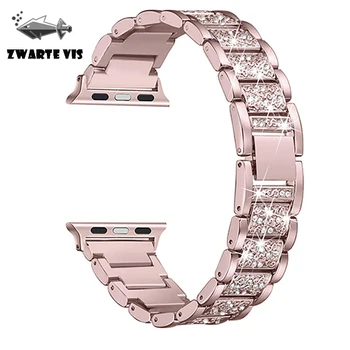 

Fullmetal bracelet stainless steel strap for Apple Watch series1/2/3 40/38mm luxury watch band for iwatch series45 42/44mm women
