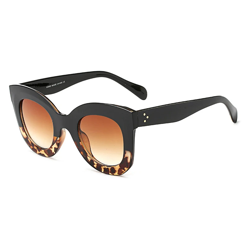 RUOBO Oversize Cat Eye Gradient Sunglasses For Women Vintage Outdoor Shopping Fashion Design Frame Lady Eyeglass Oculos De Sol